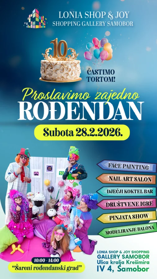 Lonia Shop & Joy Samobor 2026 Rodjendan story 1080x1920 px